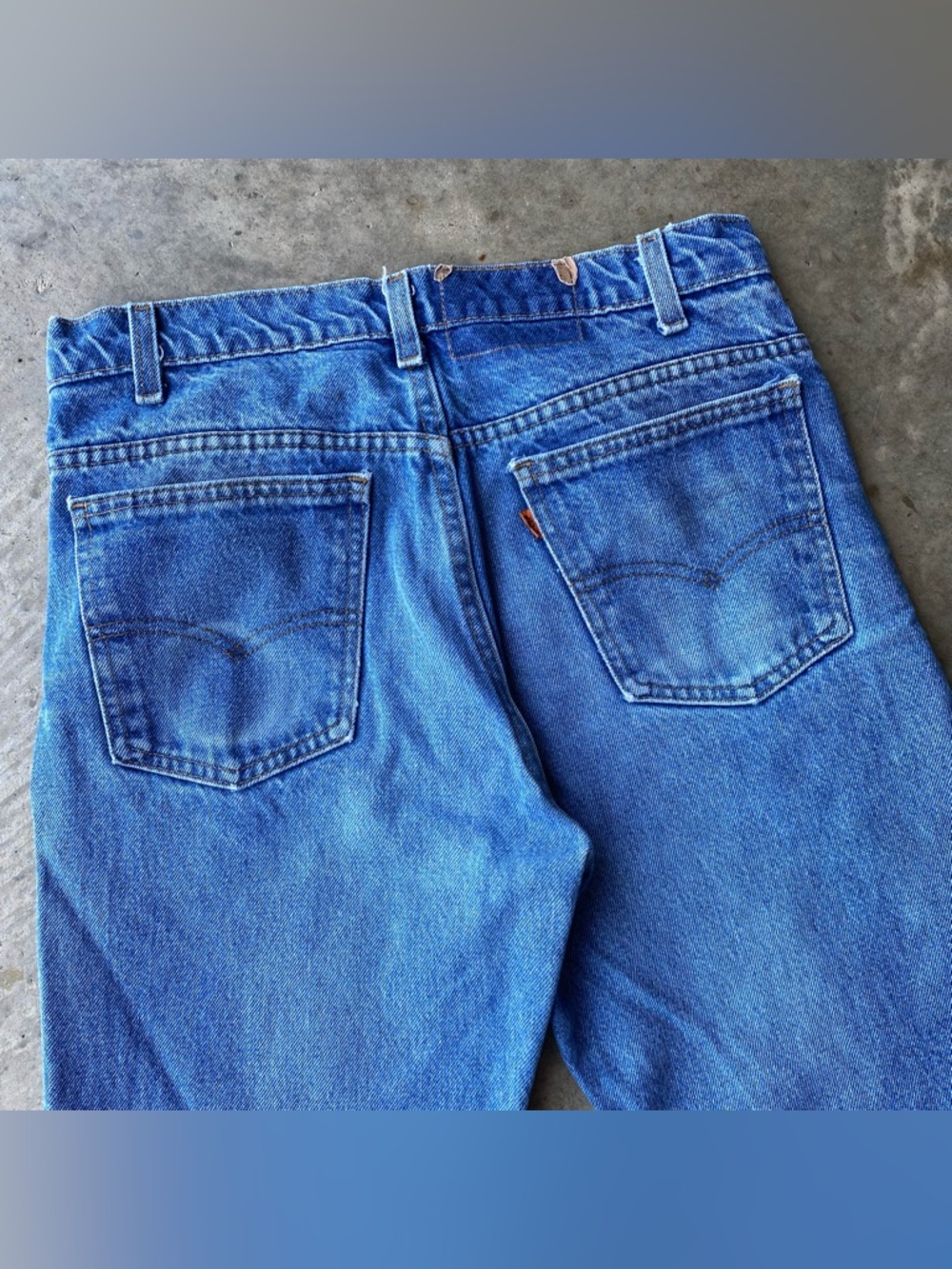 VTG 80s Levi’s 517 bootcut jeans USA orange tab w skoal ring western